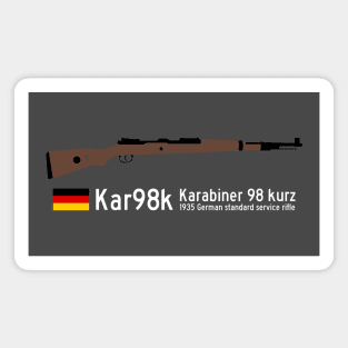 Kar98k Karabiner 98 kurz 1935 German standard service rifle historical German weapon white Magnet